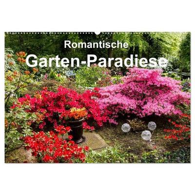 Romantische Garten-Paradiese (Wandkalender 2027 DIN A2 quer), CALVENDO Monatskalender