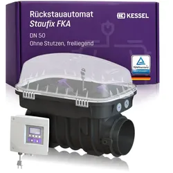 KESSEL Rückstauautomat Staufix FKA für fäkalienhaltiges Abwasser 84000 DN 100-200, freiliegend, ohne Stutzen, mit Comfort-Schaltgerät und motorischem Verschluss
