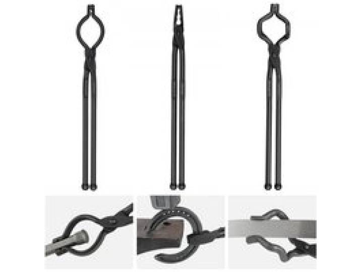 VEVOR Pinces de forgeron 45,7 cm, 3 pièces, pinces à boulons à embout en V, mâchoire de loup et pinces à embout en V Z