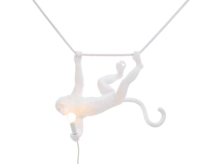 Monkey Swing Pendelleuchte Weiß - Seletti Monkey Lamp - Wohnzimmer - Design - Kunststoff
