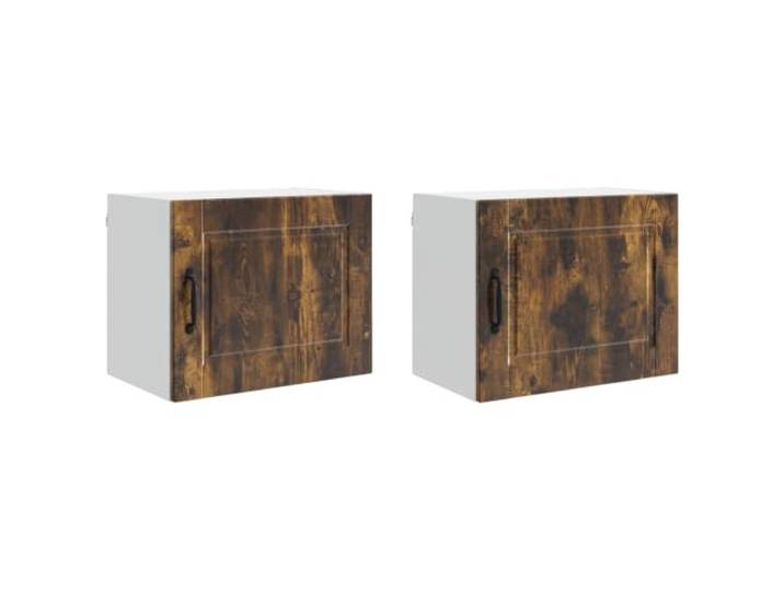 IBUQDDV Wandschrank Porto 2 STK. Geräucherte Eiche Holzwerkstoff Küchenschrank, Wandmontage, Holzwerkstoff, geräucherte Eiche, Innenbereich, moderne Küche, Stauraum