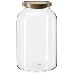 Gray & Jones Aufbewahrungsglas   ¦ transparent/klar ¦ Glas,Holz ¦ Maße (cm): H: 24,9  Ø: 16.0