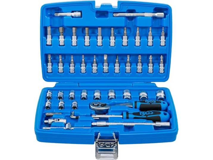 BGS 2141 Coffret de douilles 6\,3 mm (1/4\ ) en pouces 46 pièces