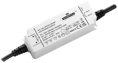 Dehner Elektronik SPF 24-12VSP LED-Trafo, LED-Treiber Konstantspannung 24W 2A 12V Möbelzulassung, Überlastschutz, Überspannung