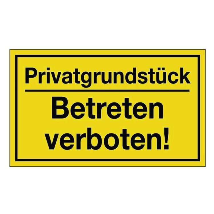 HP Autozubehör Hinweiszeichen Privatgrundstück/Betreten verboten (3000277175)