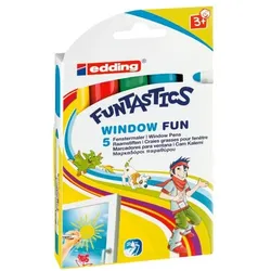 Edding 5er-Pack Fenstermarker »Funtastics Window Fun 16« rot