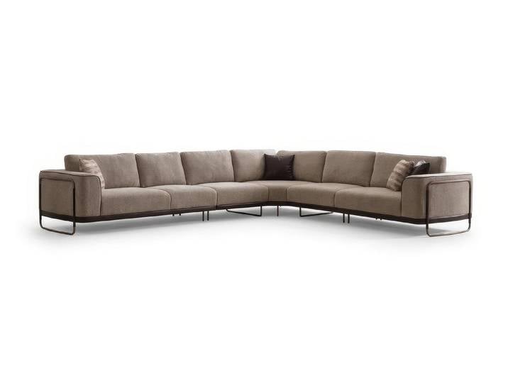 JVmoebel Ecksofa Ecksofa L-Form Modern Braun Minimalistisch Komfortabel Neutral Neu, 1 Teile, Made in Europa