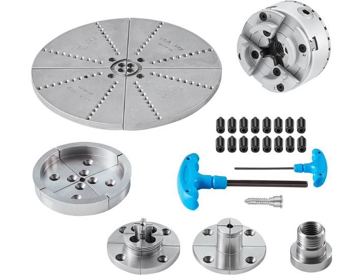 VEVOR KP965 Klauwplaat 5 Soorten Bekken φ96mm Klauwplaat Gemaakt van 45# Klembereik 32-70mm Klauwplaat Binnendraad M33x3\,5 TPI Draaibank Klauwplaat Klauwplaat