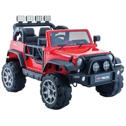 Kinderfahrzeug Jeep HP012 Rot EVA-Reifen Ledersitz LED Frontscheinwerfer Auto