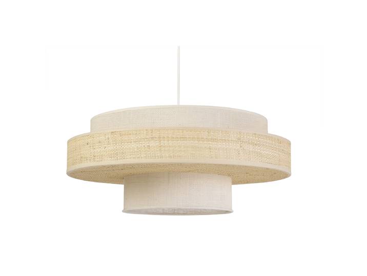 Suspension en jute blanche et rabane naturelle D50 WAKI