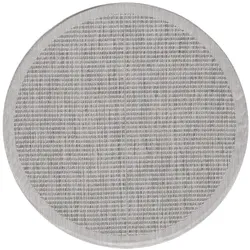 TEPPICH Outdoor DAFNE in Grau, einfarbig, Ø 120 cm