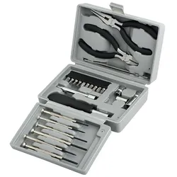 LogiLink Werkzeugset mit Micro Schraubendreher, Micro Cutter, Mini Telefonzange, Bit-Schraubendreher