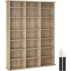 tectake Regal Stevie 105,5x19x136,5cm  Holz Hell, Eiche Sonoma