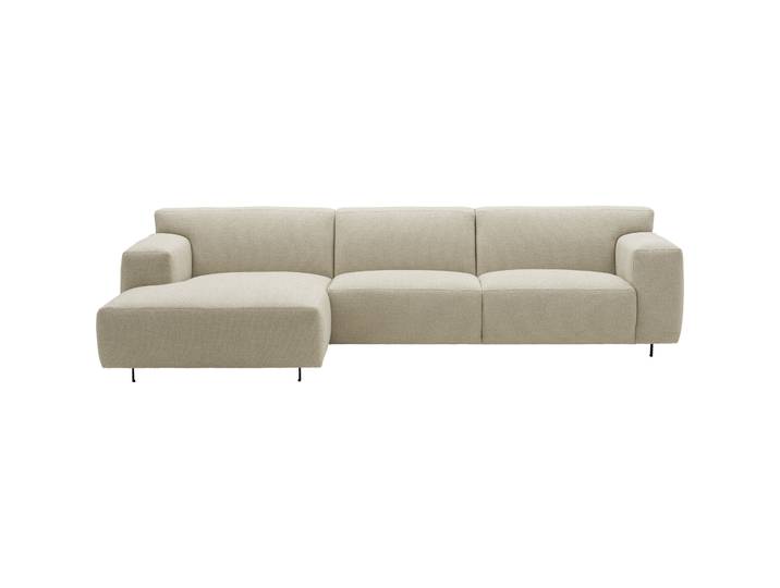 Ecksofa Rec. links Stoff beige - 296