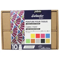 Pebeo, Künstlerfarbe + Bastelfarbe, Kollset Setacolor Deckend - 10X45ml -Cl 1 (45 ml)