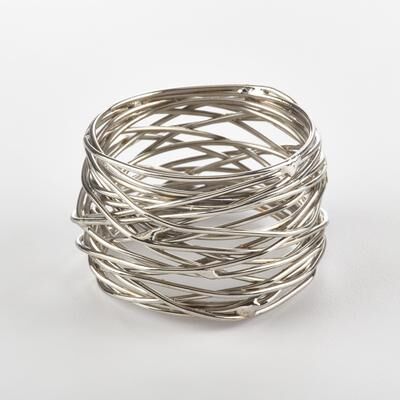 Saro Lifestyle Metal Design Metal Design Napkin Ring (Set of 4)