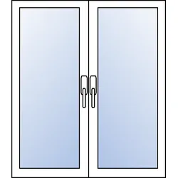 Scheurich Aluminium Balkontür 2-flügelig - RAL 9016