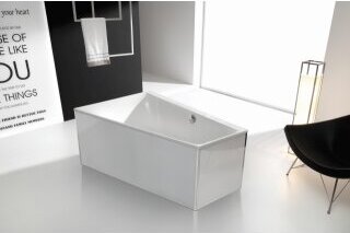 Hoesch Thasos Glasverkleidung für freistehende Badewanne (3741) weiß - 47004.550