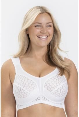Plus Size Women's Lovely Jacquard bra by MISS MARY OF SWEDEN INC in White (Size 40 DD)