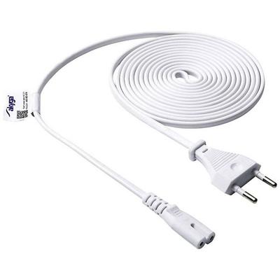 Akyga Strom Adapterkabel [1x Euro-Stecker - 1x Kleingeräte-Buchse C7] 3.00m Weiß