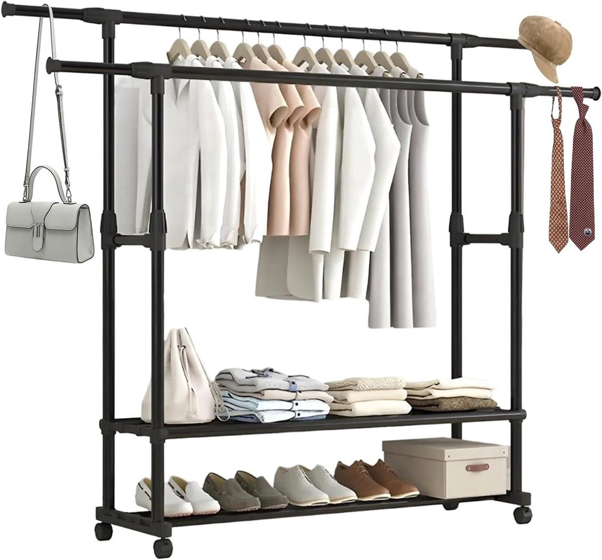 Stevig metalen kledingrek Dressboy voor kledinghangers
