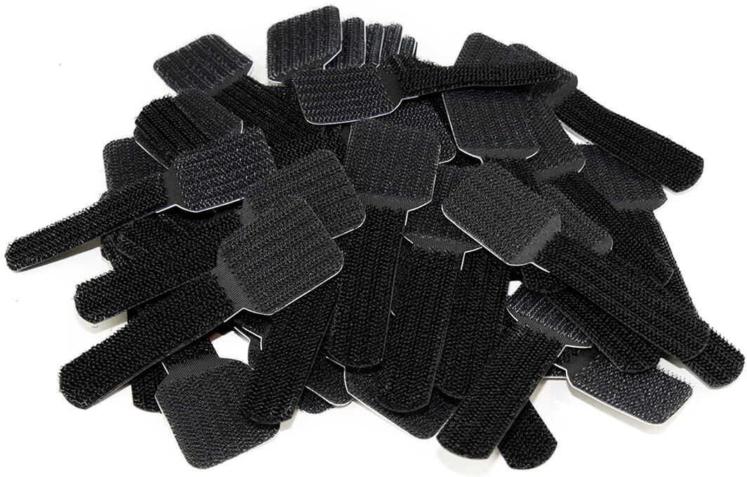 Label The Cable Klett-Kabelhalter LTC WALL STRAPS, 50 Stk, schwarz