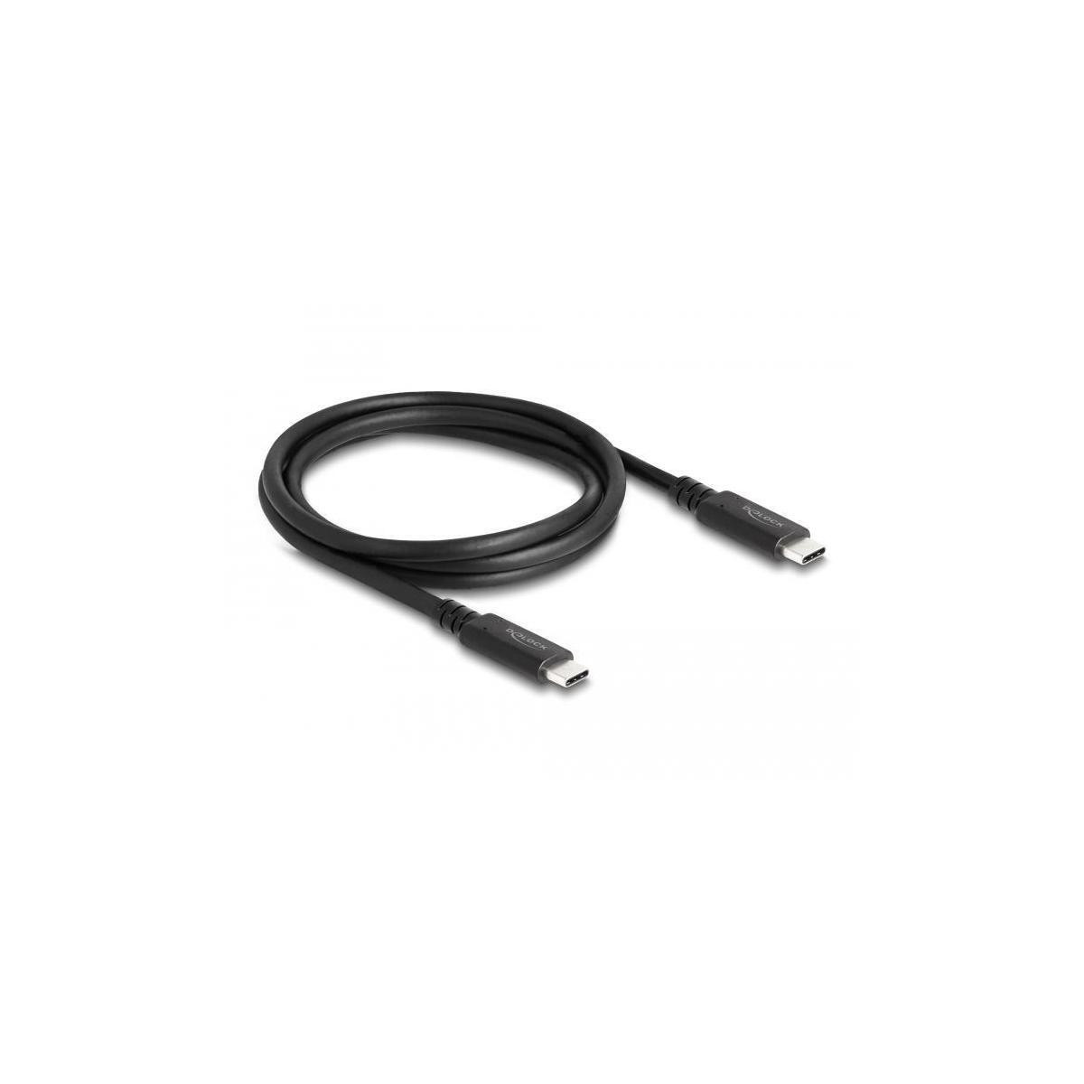 Delock USB4 Kabel 40 Gbps, USB-C naar USB-C, 1,2 m, zwart