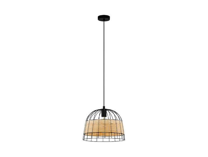 Eglo Hängeleuchte Anwick Schwarz-Natur ⌀ 37 cm