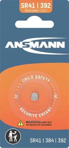 Ansmann Knopfzelle 384 1.55V 1 St. 25.2 mAh Silberoxid Silberoxid Knopfzelle SR41 / SR736 / 384 / 392
