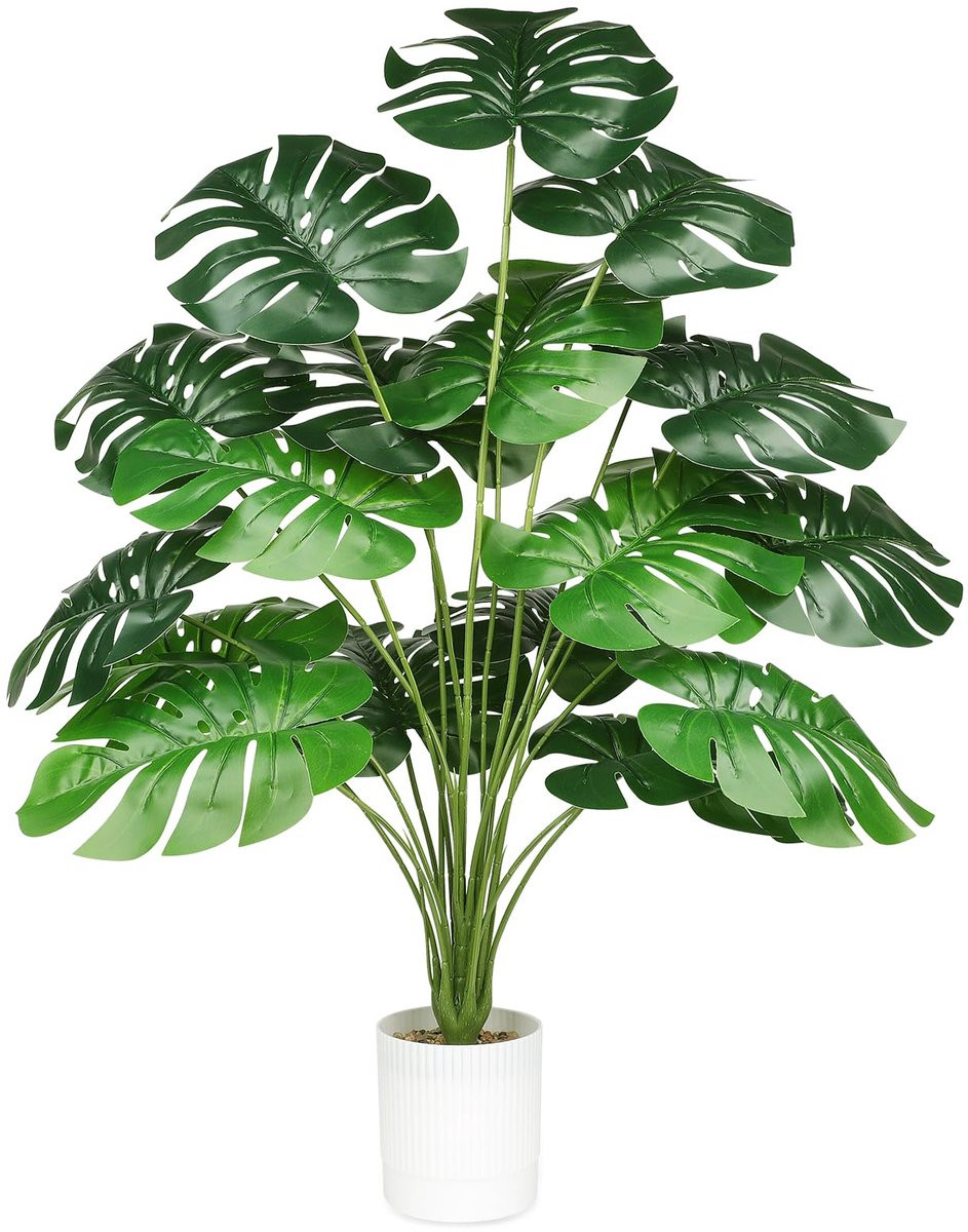 80 cm Kunstmatige Monstera Boom in Pot voor Indoor Decoratie