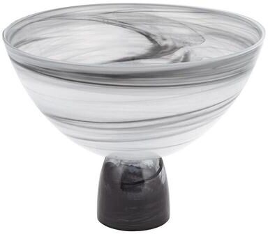 Badash Crystal Product "Milky Way Footed Alabaster Glass Centerpiece Bowl 10 x 7"""