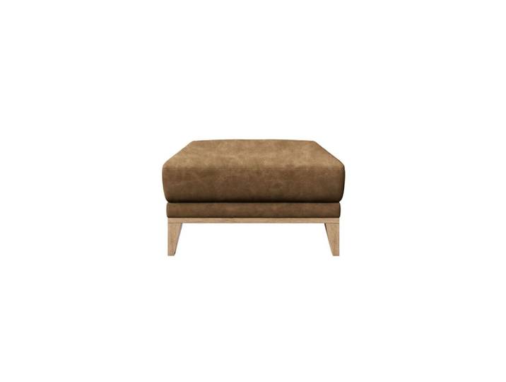Pouf en cuir naturel caramell