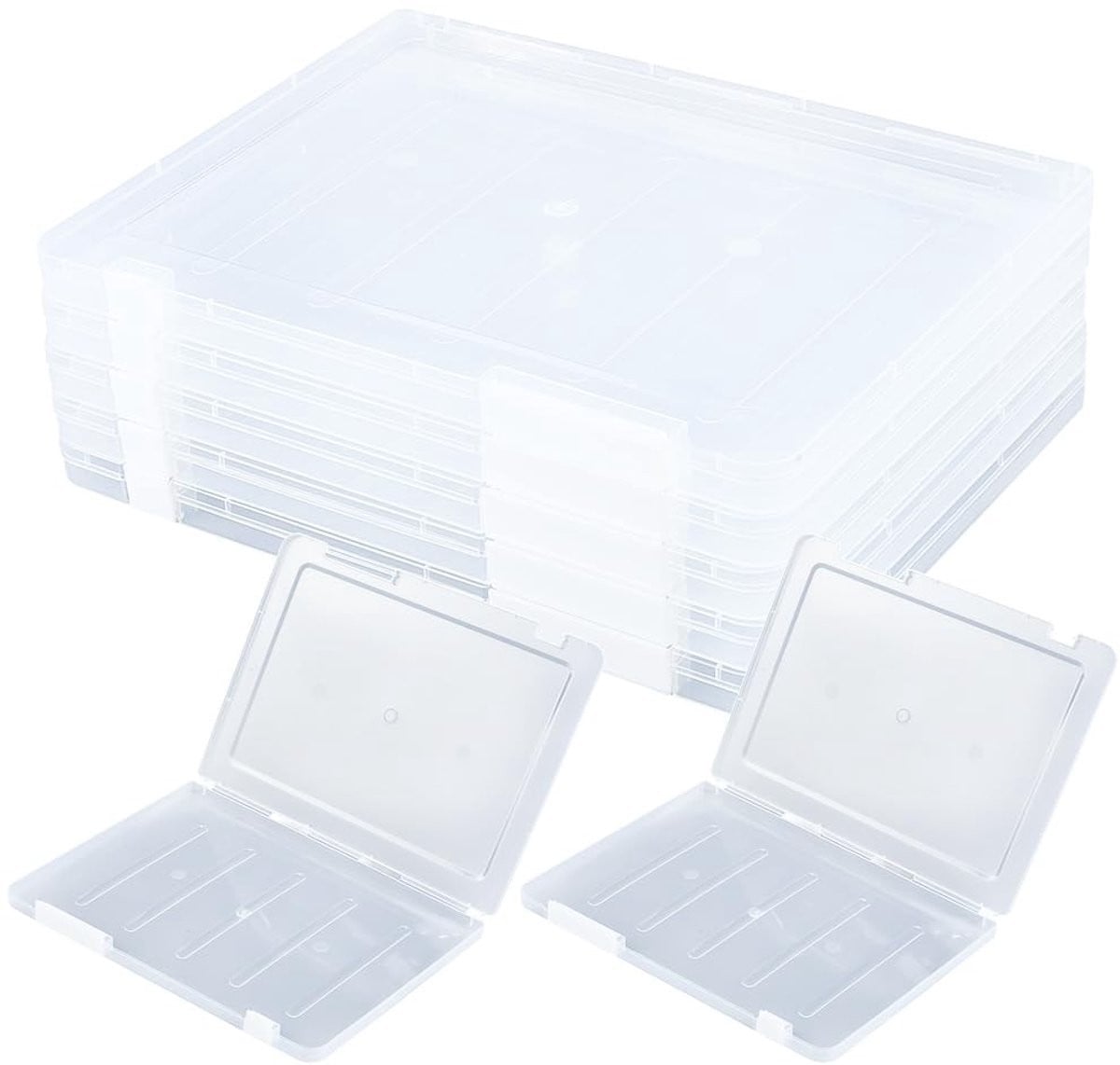 Dailygoods Dailygoody Doorzichtige Project Case Opbergdozen voor Documenten en Tijdschriften - Set van 6