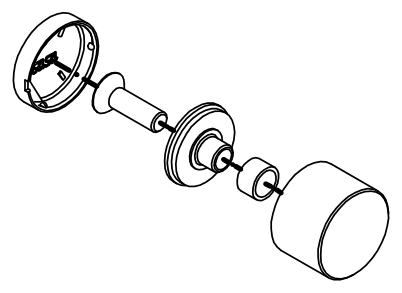 HSK Duschkabinenbau KG HSK Ersatzteile Rollengegenhalter, komplett, Chrom, E100267-41 E100267-41