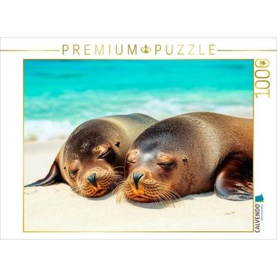CALVENDO Puzzle Ruhe der Seelöwen | 1000 Teile Lege-Größe 64x48cm Foto-Puzzle für glückliche Stunden, von , Calvendo Puzzle