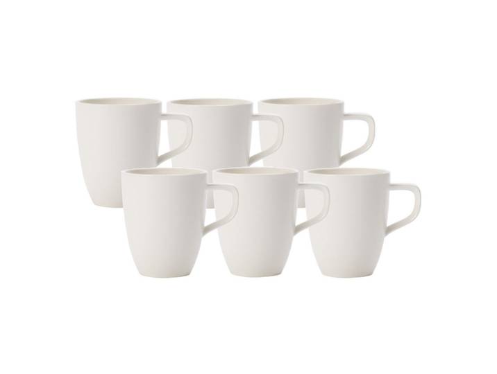 Villeroy & Boch Kaffeebecher Artesano Original weiß 380 ml 6er Set, Weiß, Keramik, Geschirr, Tassen, Kaffeebecher