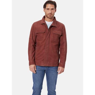 Lederjacke BABISTA "Lederjacke JOMIR", Herren, Gr. 52, orange (dunkelorange), Obermaterial: 100% Lammnappaleder LANA., Jacken