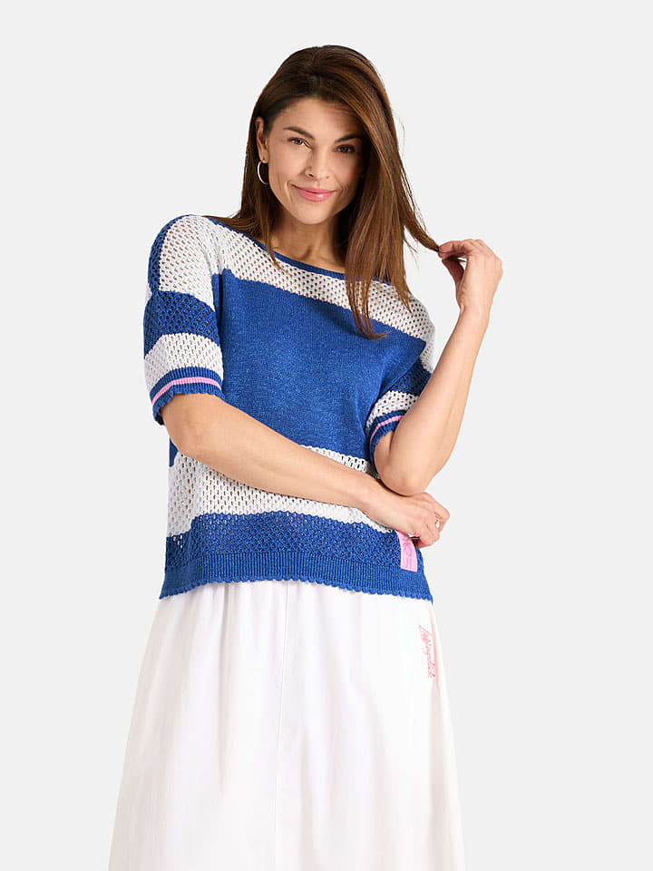 LIEBLINGSSTÜCK Pullover in Weiß/ Blau - 42