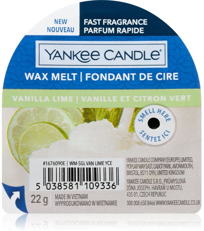 Yankee Candle Vanilla Lime tartelette en cire 22 g