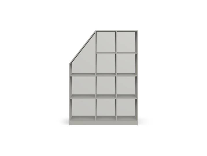 Grauer Dachschrägenschrank Premium Dekore Grau