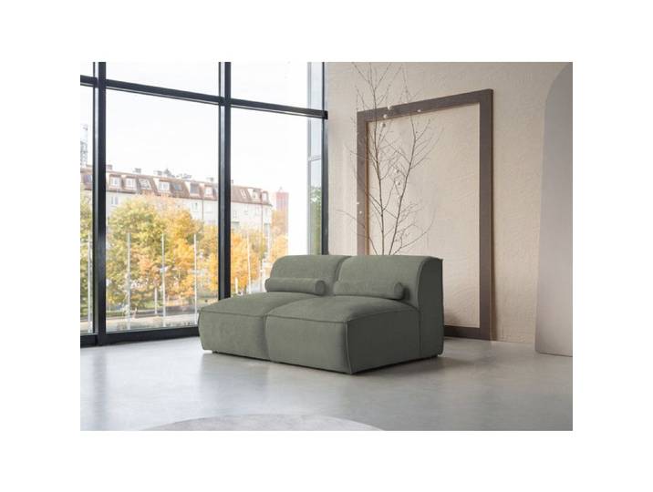Felix - canapé modulable 2 places en tissu texturé - Vert