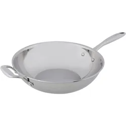 Cosy&Trendy Classic Wok D30cm Roestvrij, Pfanne + Kochtopf, Silber