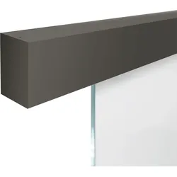 Griffwerk Schiebetürsystem PLANEO X60 ohne Softeinzug kaschmirgrau 2000 mm - 1 flügelig Deckenmontage/Glastüren