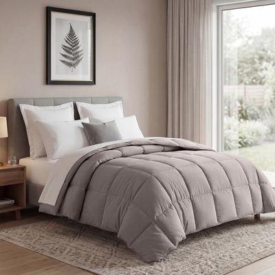 Superior All-Season Down Alternative Comforter – Soft Hypoallergenic Microfiber, Reversible Box-Quilt Design