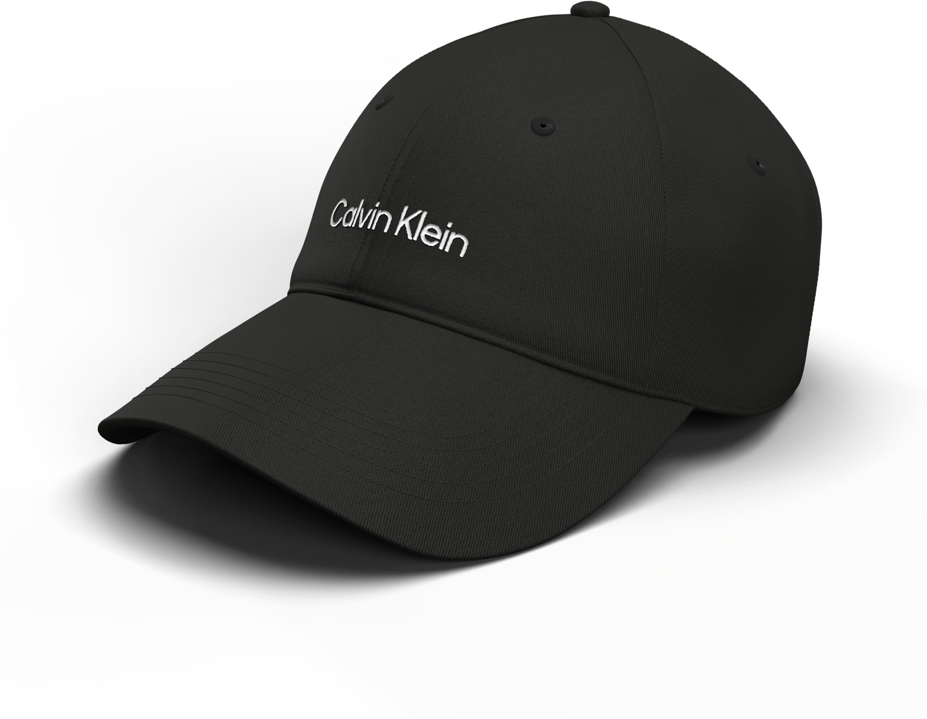 Baseball Cap CALVIN KLEIN JEANS "LOGO EMBROIDERY BASEBALL CAP", Herren, schwarz-weiss (schwarz, hellweiß), Web, Baumwolle, Caps Baseball Cap, Mit festem Schirm schwarz, hellweiß Einheitsgröße