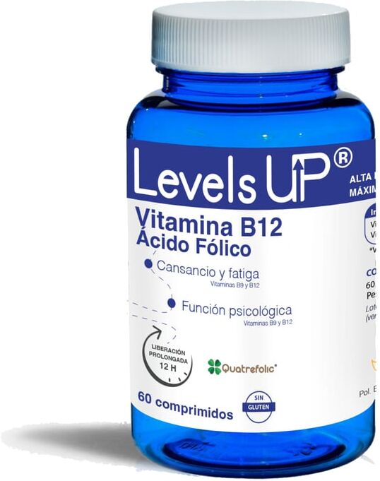 Bioserum Levels Up Vitamina B12 + B9 60 Tabletas