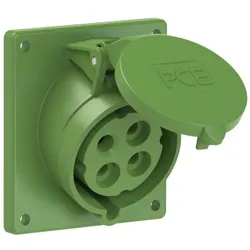 PCE 424-10f9 CEE-Anbausteckdose schräg (92x100mm) 32A 4p 10h IP44/IP54 42410f9