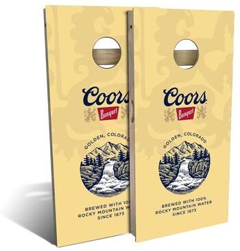 Skip's Garage Coors Banquet Beer Outdoor Cornhole Board Set