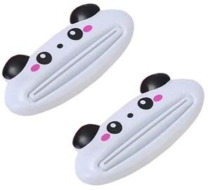 Uplift Picks Cute Animal Toothpaste Tube Squeezer And Rolling Holder panda (2 Pcs)