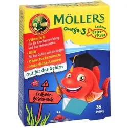 Möller's Omega-3 Gelee Fisch Erdbeere